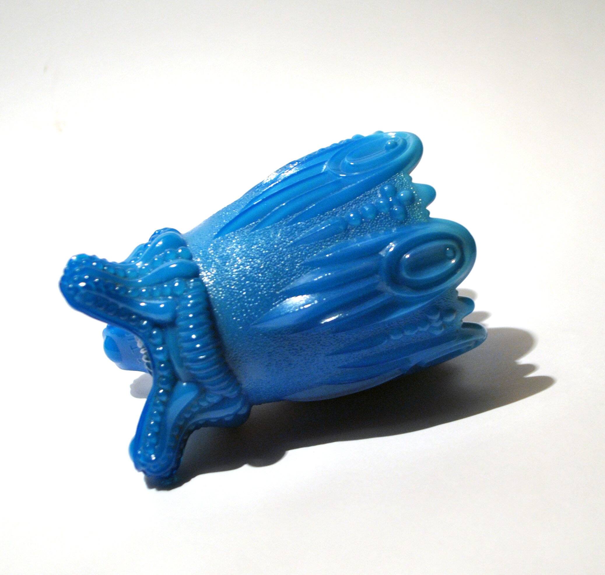 Portieux photophore cigar holder antique opaline turquoise blue gothic