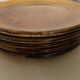 Set of 6 Dieulefit glazed earthenware plates workshop Mourre Milon 1970