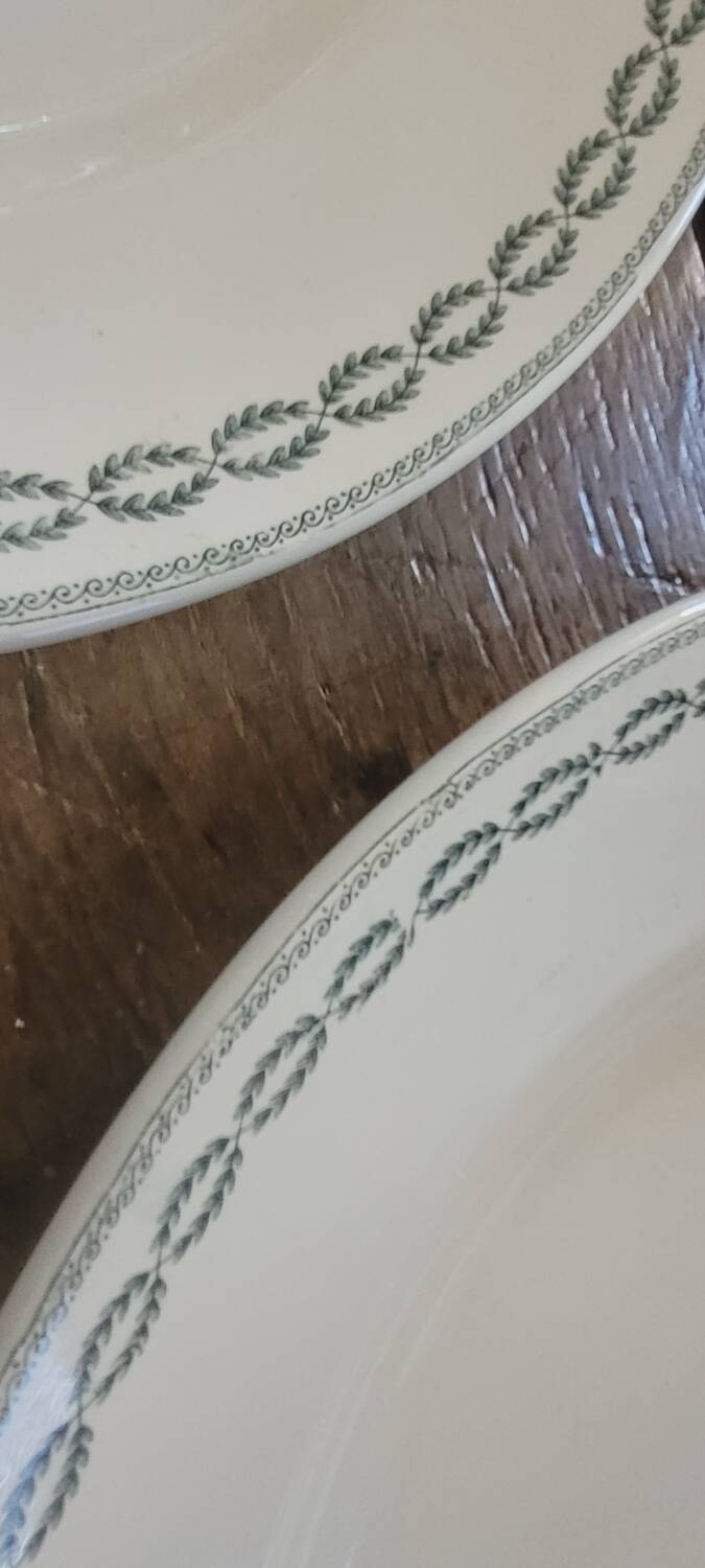 Sarreguemines iron earth serving dishes