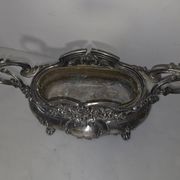 Silver-plated jardinière centrepiece in Louis XV style
