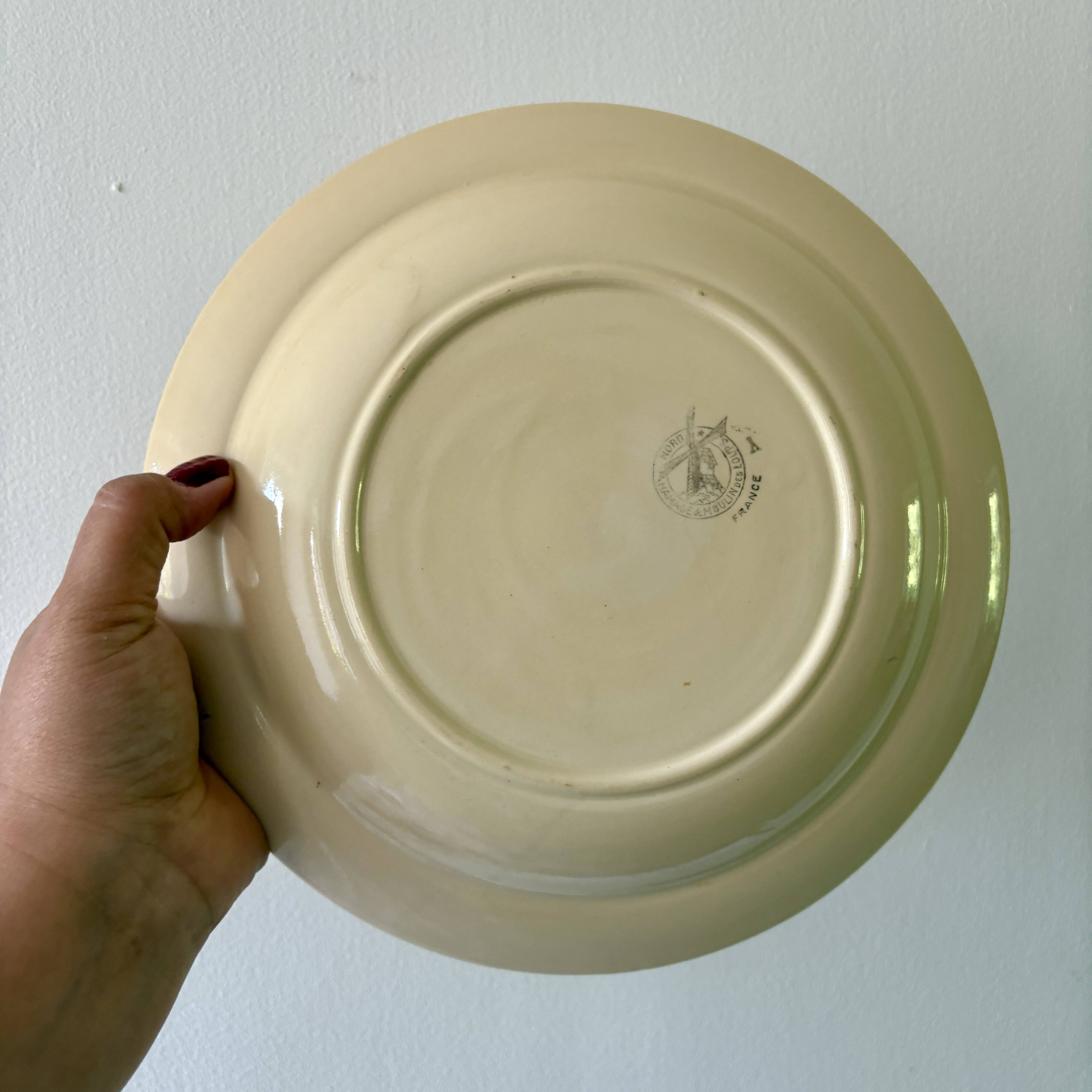 Set of 10 mismatched vintage soup plates