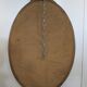 Oval mirror in blond Walnut former 58x92cm