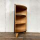 Vintage corner shelf feet compass light oak