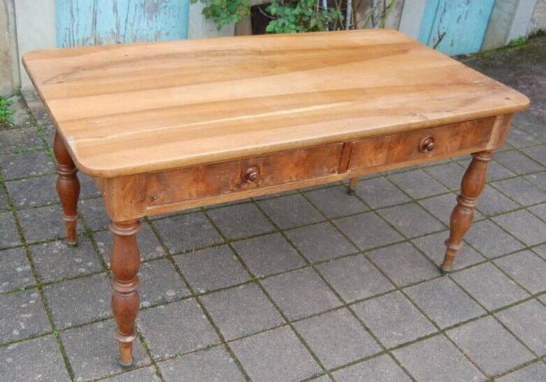 19th century Louis Philippe period walnut desk