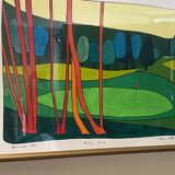 Painting Golf Annecy 1977 Pierre Wittmann