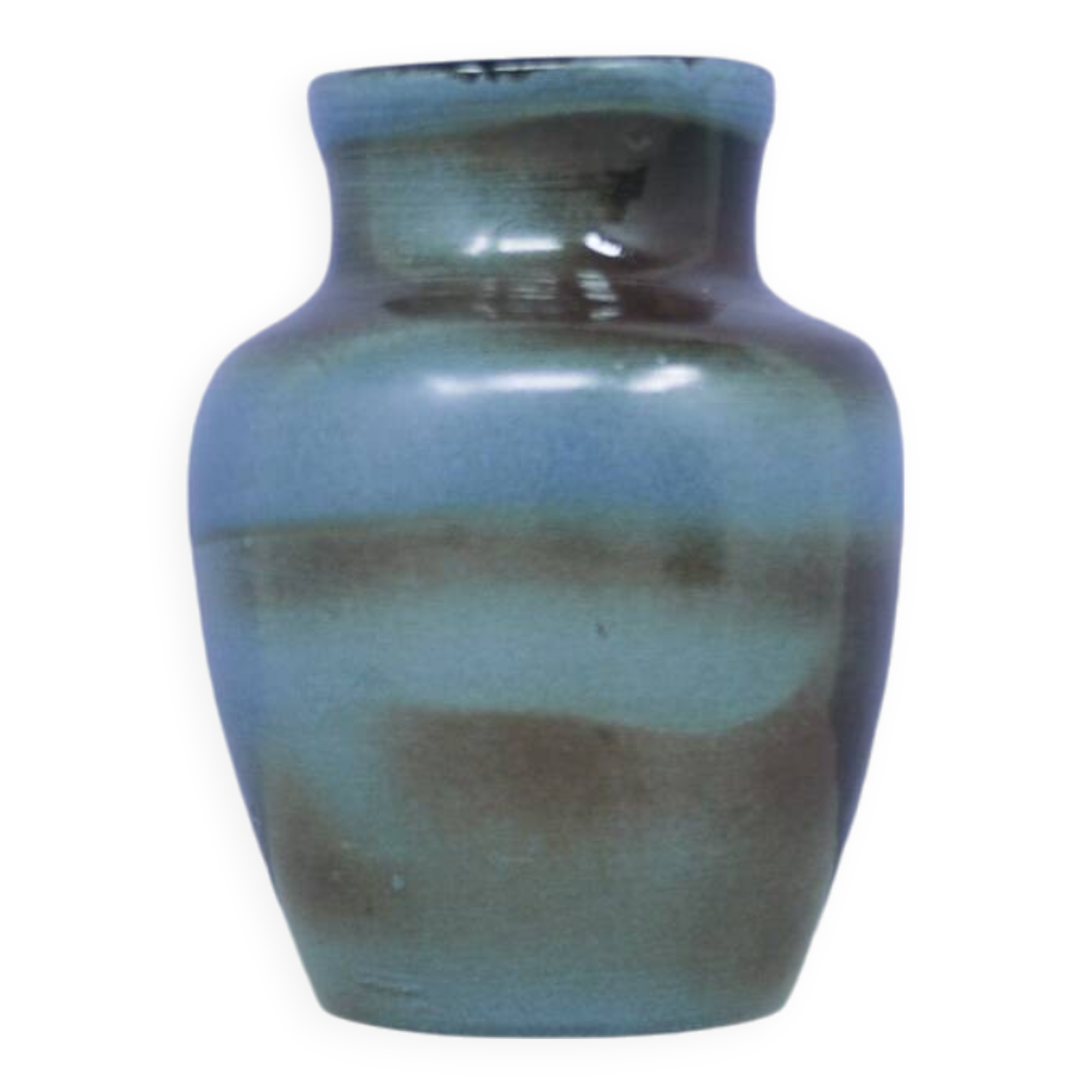 vintage blue brown vase