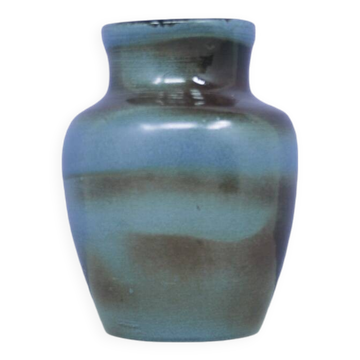 vintage blue brown vase