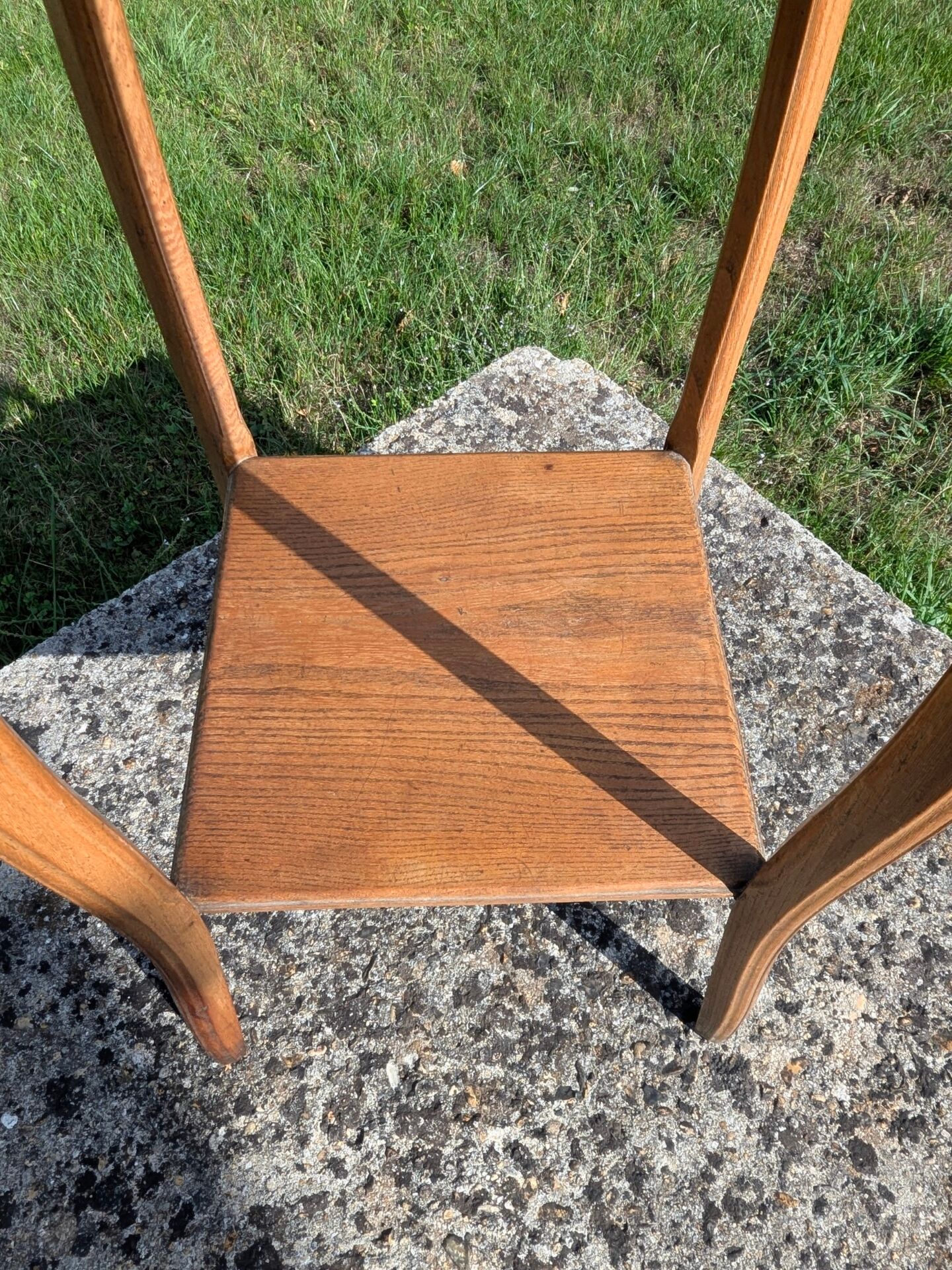 Vintage Art Deco Oak Pedestal – 1930s