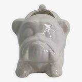 Ceramic dog-shaped planter