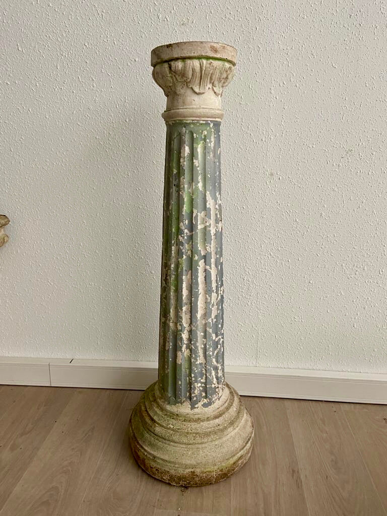Neo Classic column vintage reconstituted stone 1980s