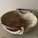 Large basket made of woven water hyacinth