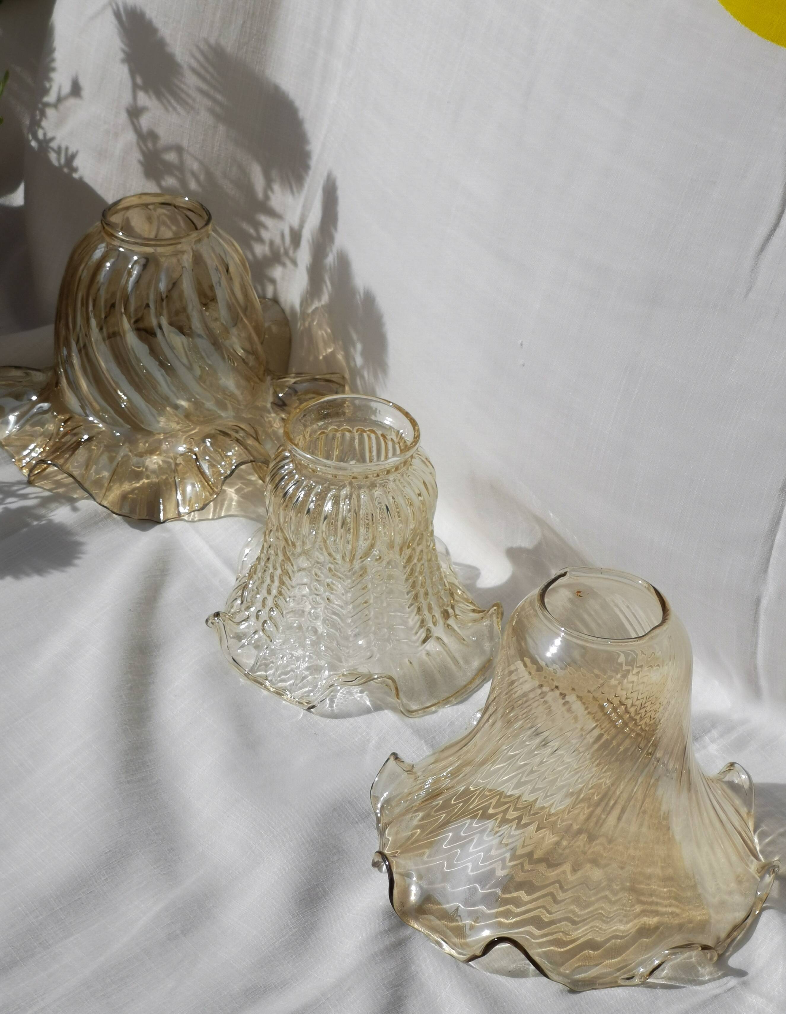 Trio lampshades glass