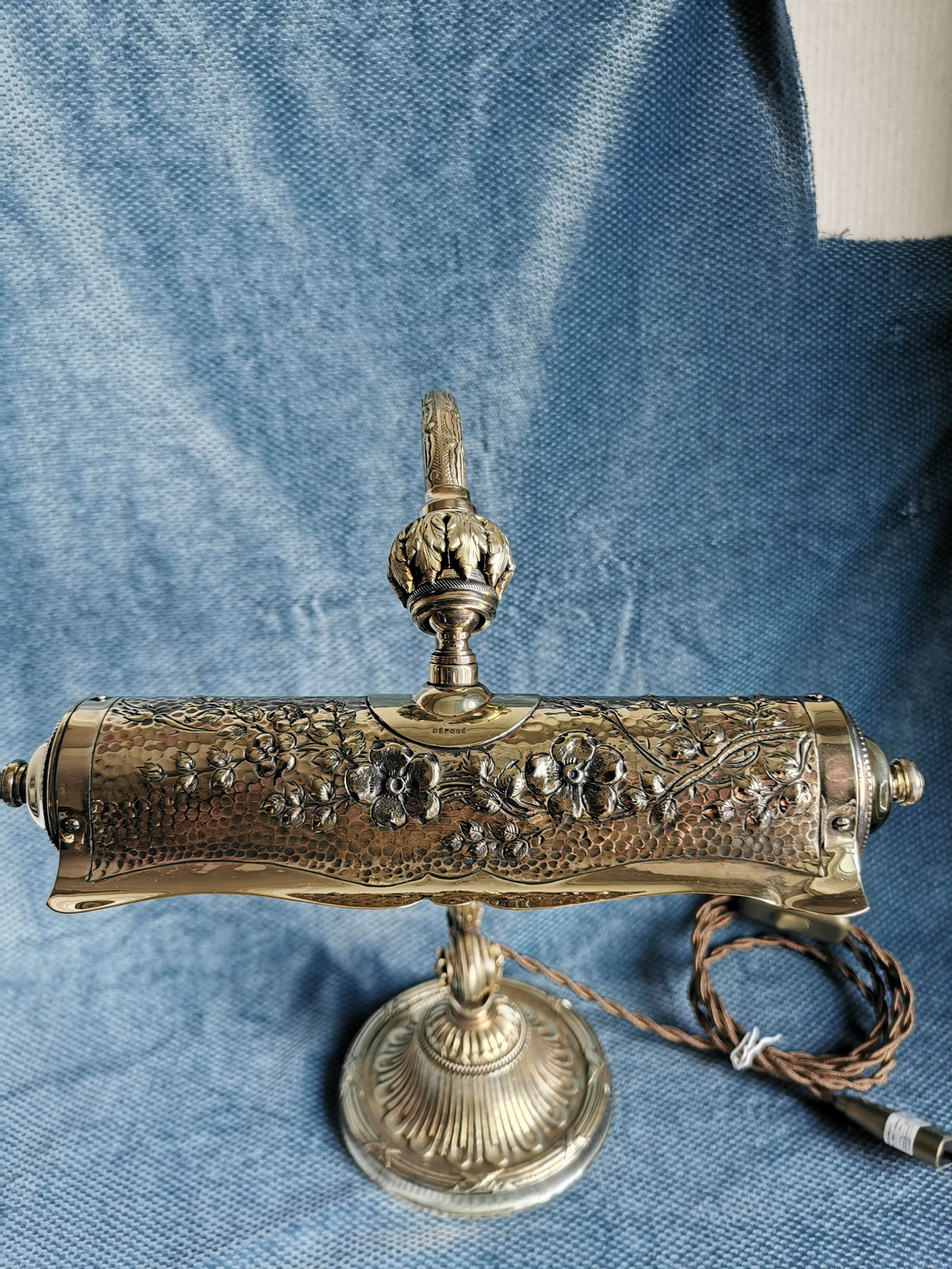 Piano lamp or atmosphere in bronze, early twentieth century era