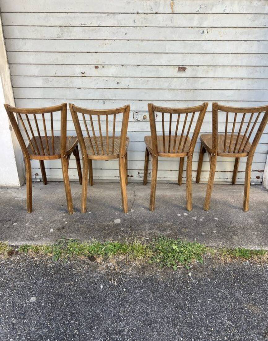 (Set of) 4 Baumann bistro chairs