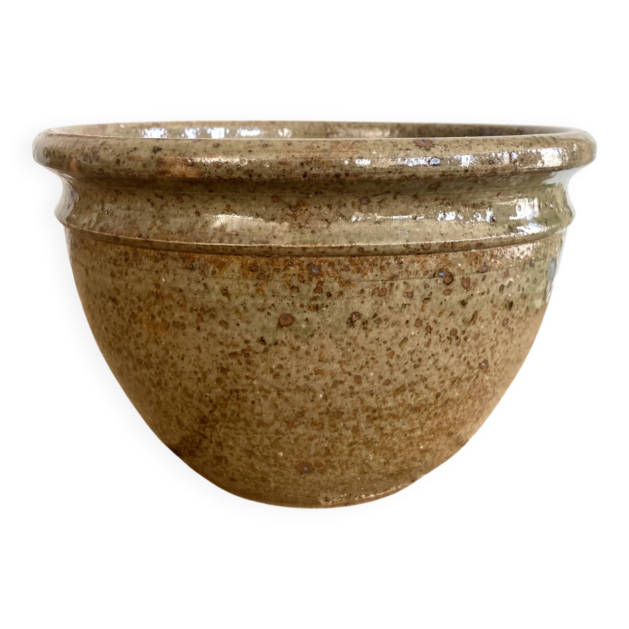 Stoneware salad bowl F. Baudat 1970s