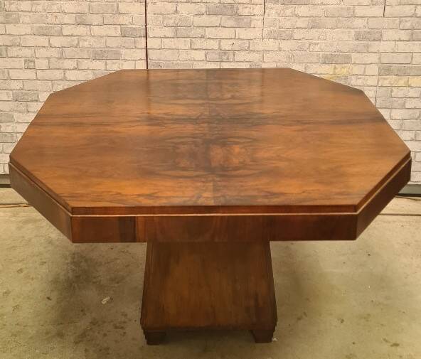 art deco table original veneer h70x126x110 possibility of putting a ra