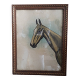 Old painting representing a horse