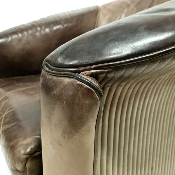 fauteuil Club En cuir Des Années 1970