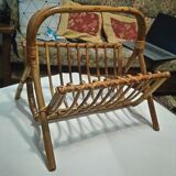 Rattan magazine holder
