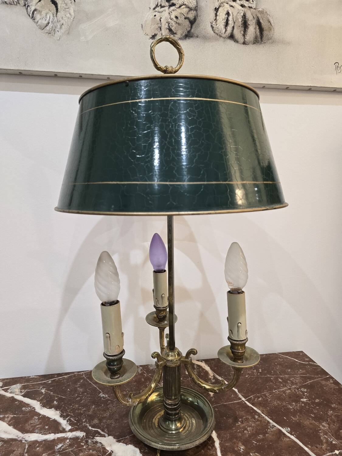 Empire style hot water bottle lamp