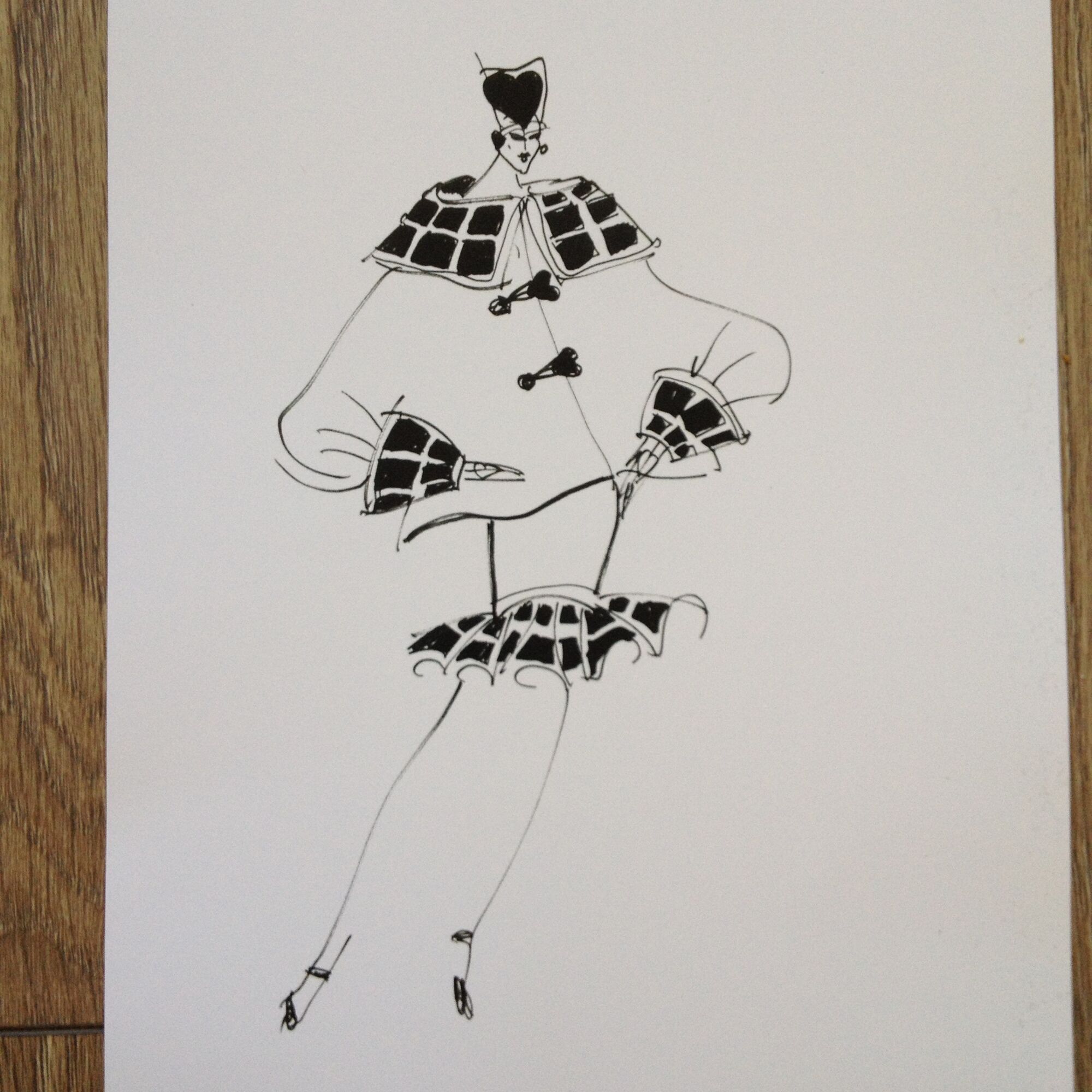 Vintage fashion illustration "Louis Feraud" - 80s/90s