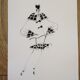 Vintage fashion illustration "Louis Feraud" - 80s/90s