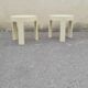 Pair of white plastic bedside tables design Made in Holland space age 1970
