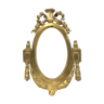Oval frame in solid gilded bronze napoleon III