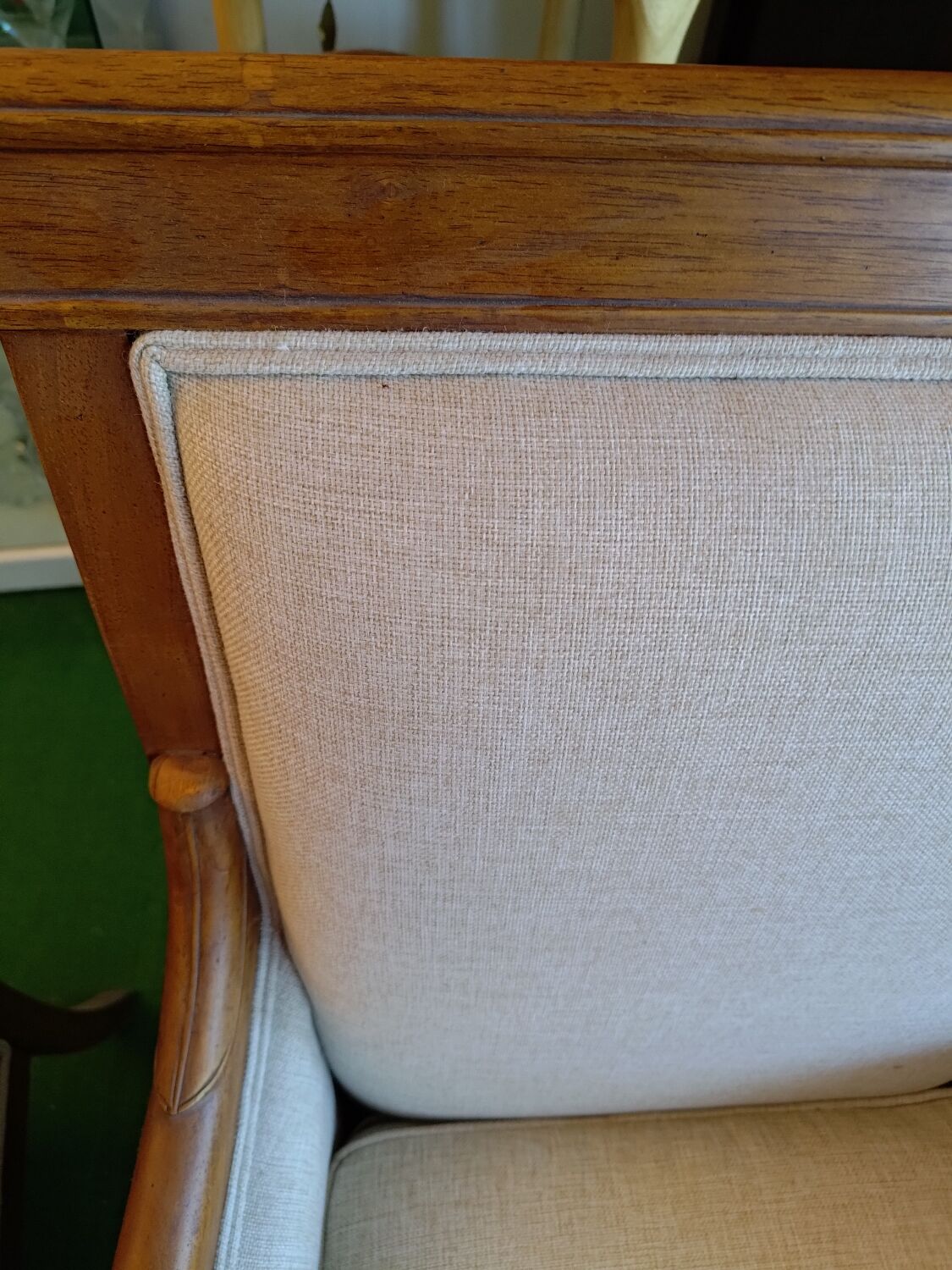 Paire de Fauteuils bergères lin