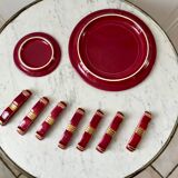 Art Deco set wine lees color 30s