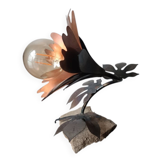 Lampe fleur, style Maison Jansen, années 70