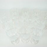 Set of 12 crystal glasses of Arques Longchamps