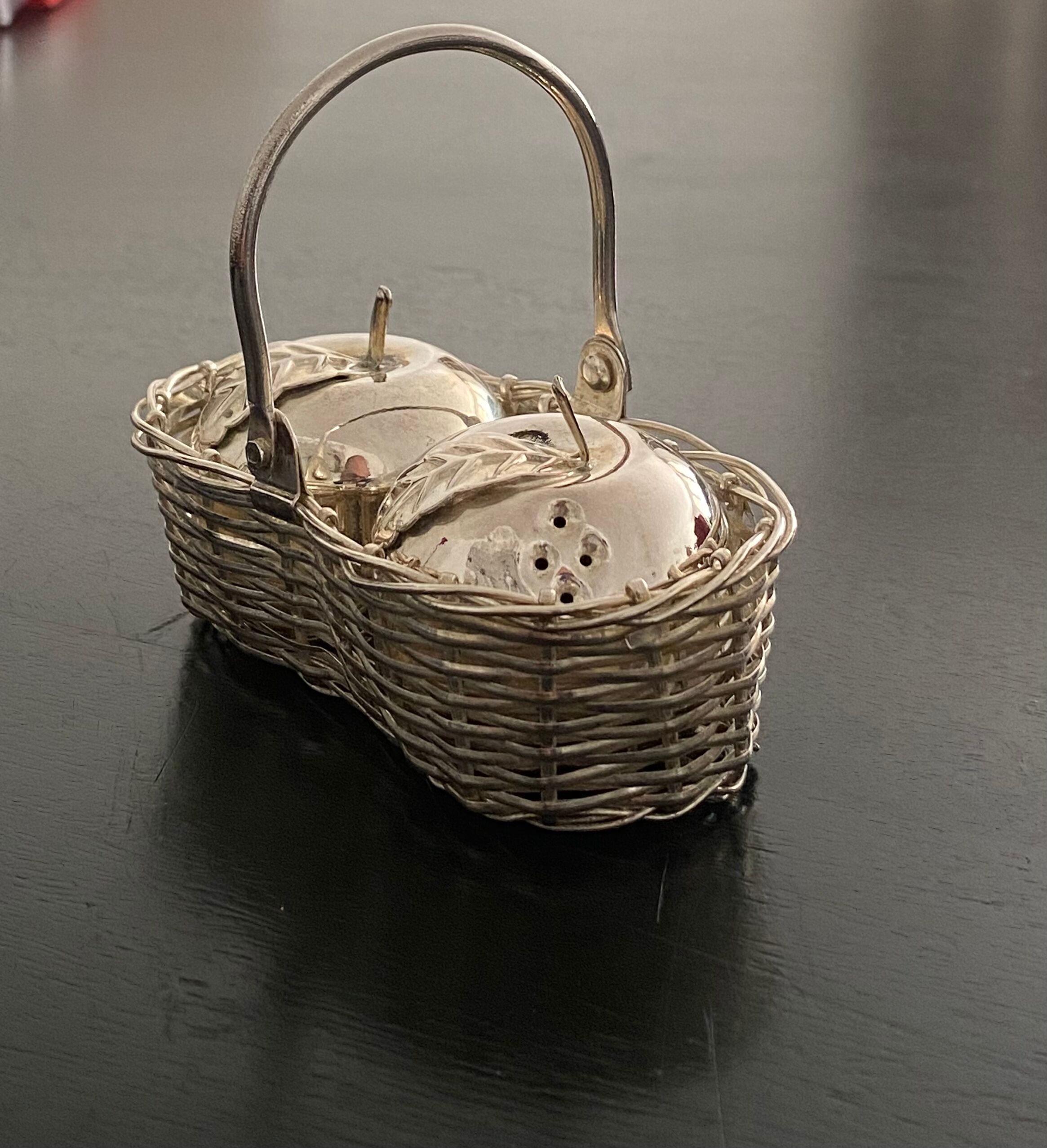 Salt and pepper shaker apple shape