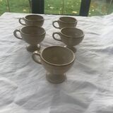 5 stoneware cups, vintage and design