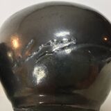 Pair of vases prick organic design flowers, signed 50s