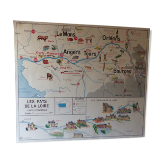 Economic map Brittany and Vendee and Pays de la Loire
