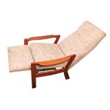 Danish Modern recliner armchair with folding footrest, 1960s