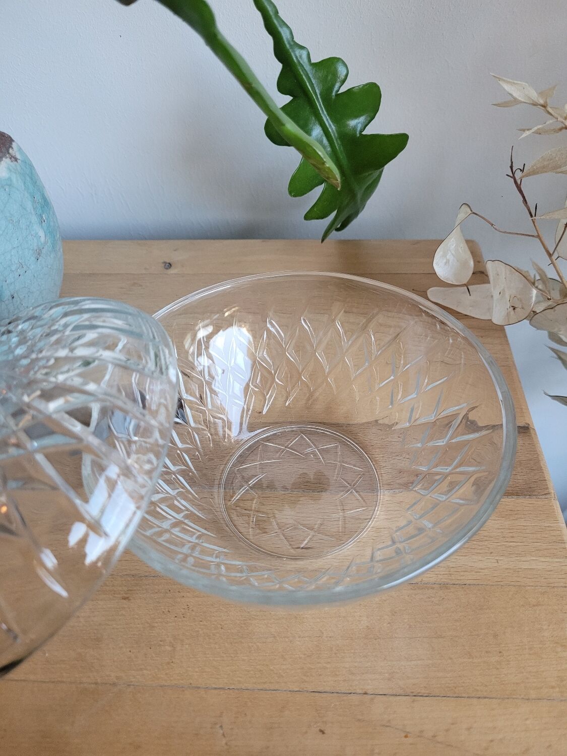 Art Deco glass bonbonnière / sugar bowl