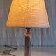 Table lamps in gilded brass with paper shades - mid 20th century.