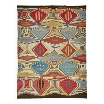 Kilim décoratif tribal contemporain 313 cm x 418 cm