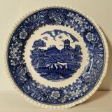 Adams English Scenic Ironstone Blue Plate