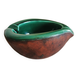 Ceramic ashtray leather keramos sèvres