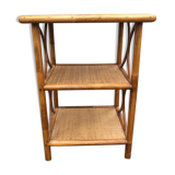 Vintage rattan bamboo shelf