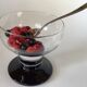 4 ice black standing cups or fruit salad