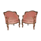 Paire de fauteuils bergères de style Louis XV