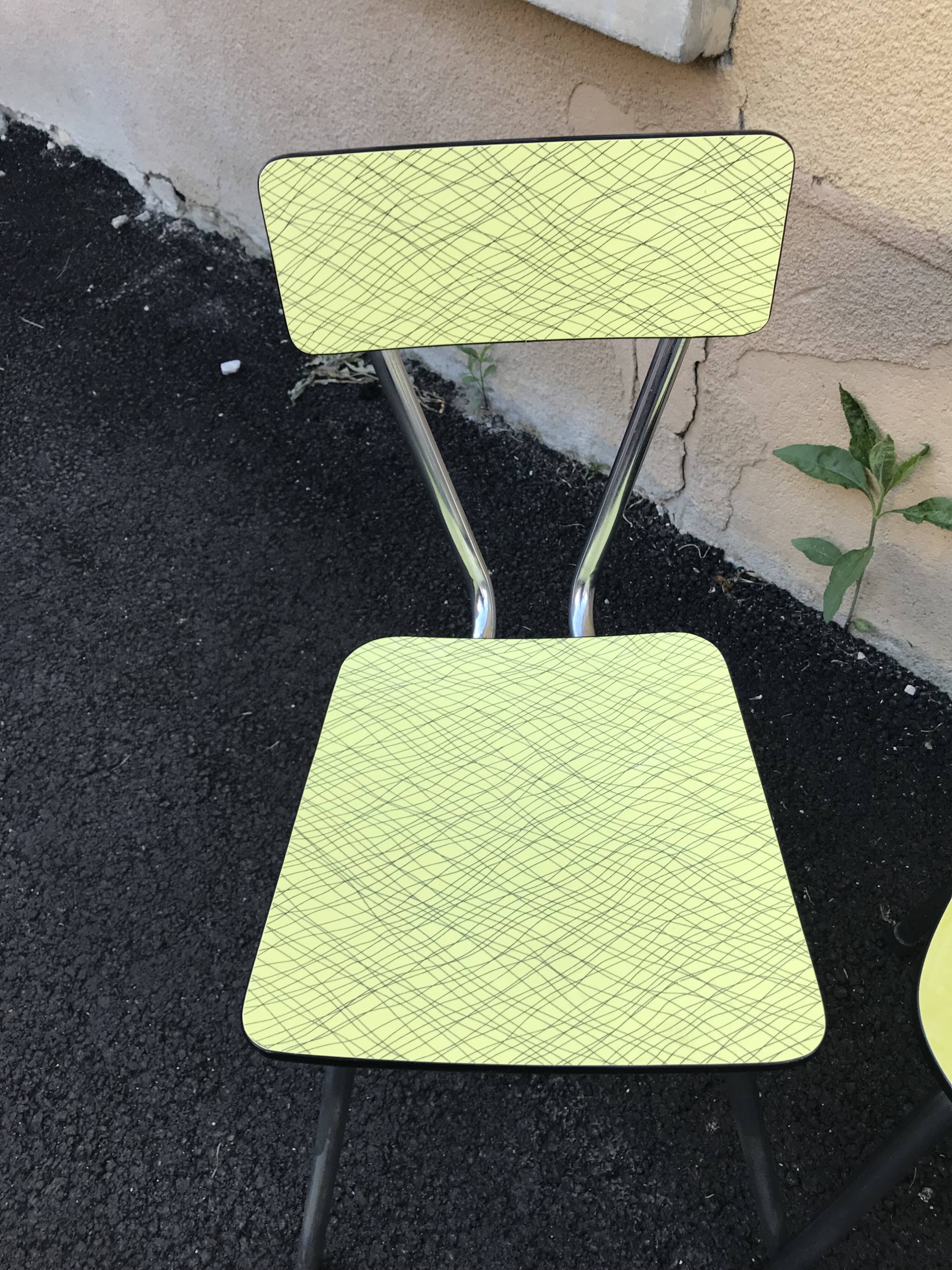 Yellow formica chairs