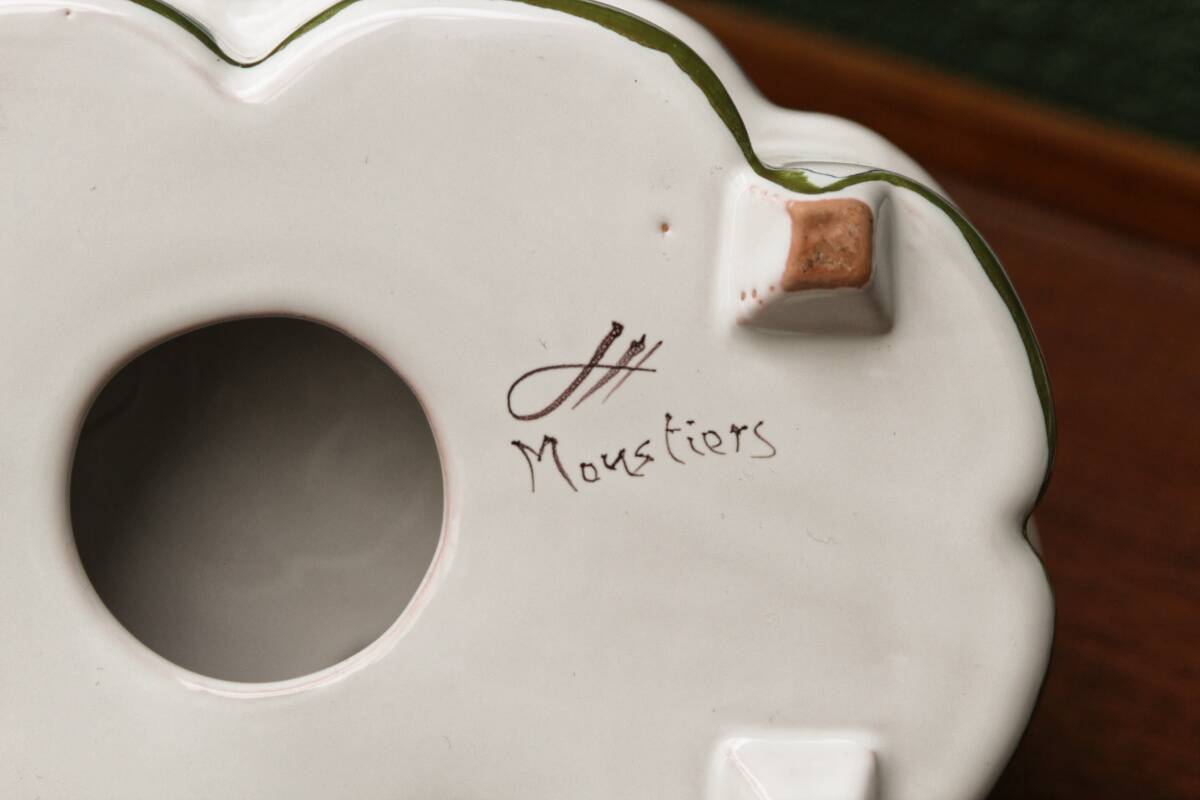 Moustiers earthenware egg service