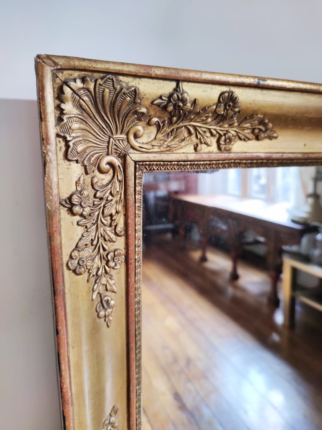 Miroir doré XIXe 78x99cm