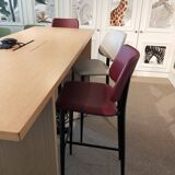 Set of 8 high-end haworth high chairs