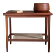 Vintage teak and rope magazine rack coffee table